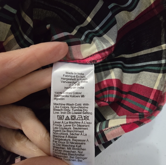 J. Crew Étienne Cropped Shirt Stewart Tartan Cotton Poplin Plaid Women's S NWT - Picture 10 of 11